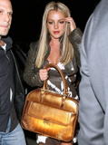 Britney Spears shows some cleavage and looks good at SUR Resataurant in Hollywood